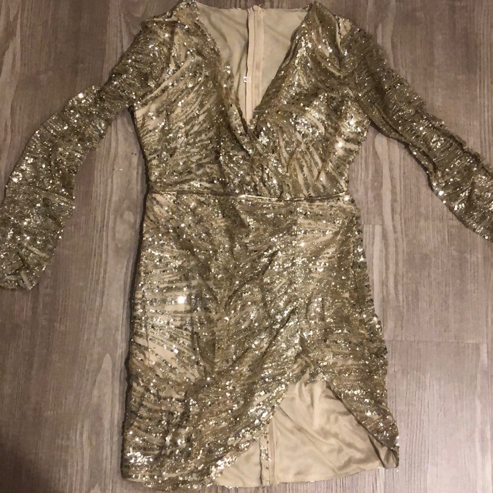 Gold glittery dress